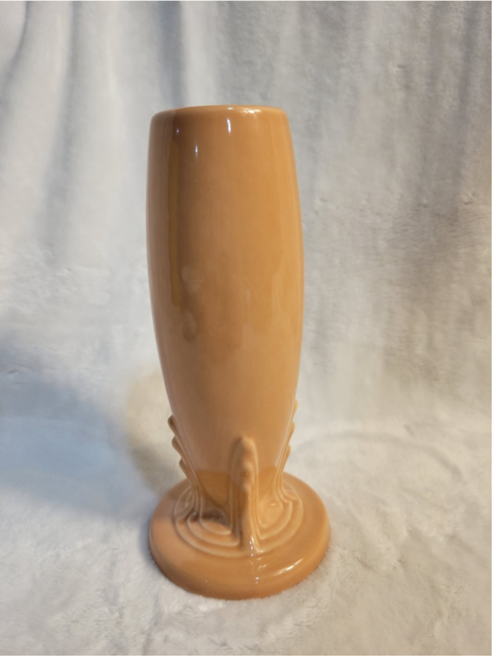 Fiesta Apricot Bud Vase 6" Retired Fiestaware 1980s Art Pottery